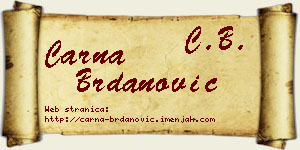 Čarna Brdanović vizit kartica